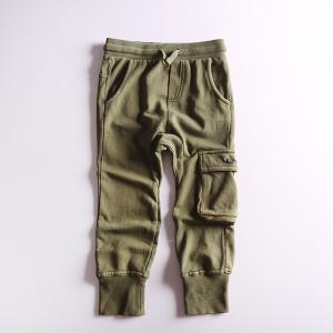 Quality Stockpapa Olive Multi Pocket Sweatpants For Boys wholesale