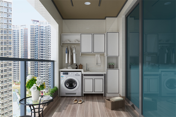 Simple Modern YALIG 1200 Large Wood Laundry Sorting Cabinet for Washing Machine in MDF