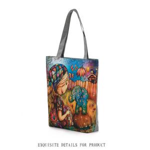 Quality New girl foliage pattern printed canvas shoulder bag female elephant female wholesale