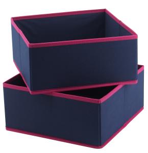 Quality 11 Inch Collapsible Storage Bins , 2 Piece Foldable Cloth Storage Box wholesale
