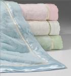 Custom Print Plain Color Luxury Beach Towel Hotel Towel Satin Border