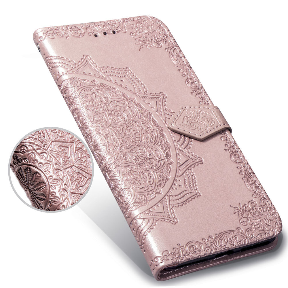 Multi Color Embossed Mandala Phone Flip Case For Samsung A8 2018 J530/J5 pro J2 2018/j2 pro S8plus NOTE8 S7edge note9 S9