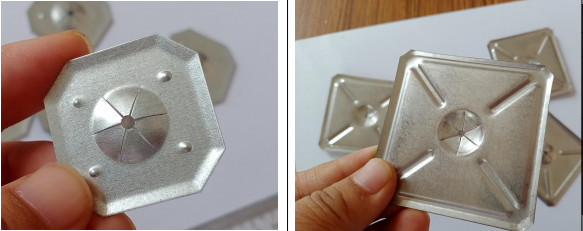 2-1/2" Square Self Locking Washers Stainless Steel Material Used To Fasten Insulation Material