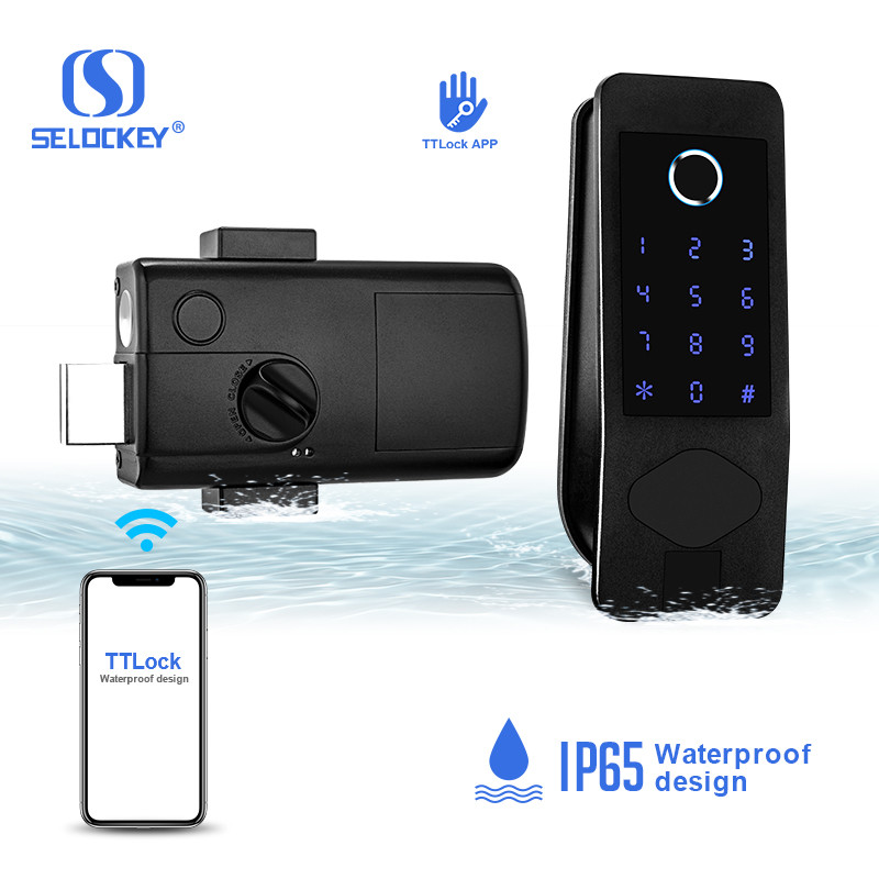Electronic Rim Card Key RFID Bluetooth Fingerprint Hotel Smart Lock