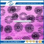 Red Patterned Upholstery Fabric Short Pile Fur Fabric Bonded