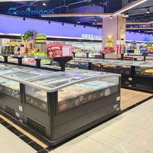 Quality Single Sided Supermarket Island Freezer End Panel 80mm Glass Chest Cabinet wholesale