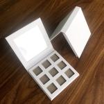 ISO FSC Cosmetic Packing Box , Spot UV Eyeshadow Makeup Box with mirror