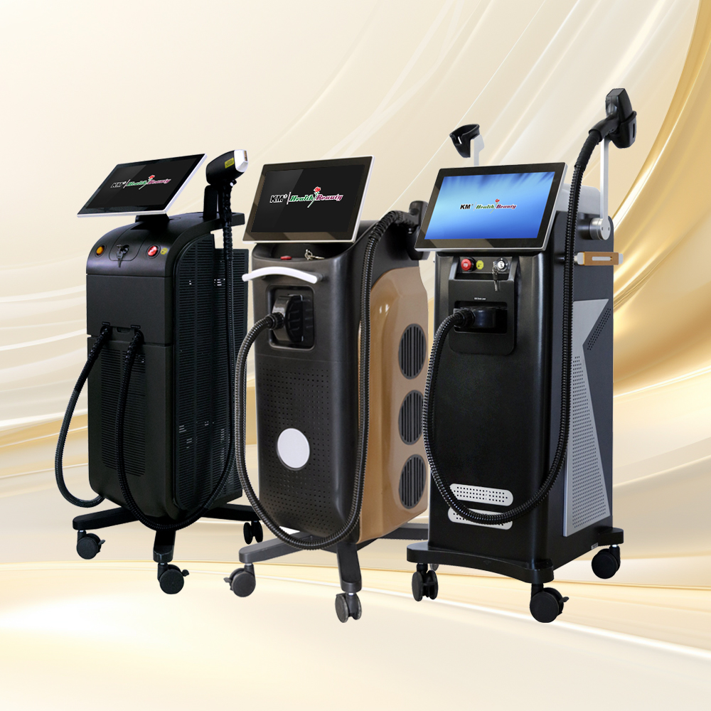 Diode Laser Hair Removal Machine KM 2024 Exchange 6 Size With 3000W High Power Handle