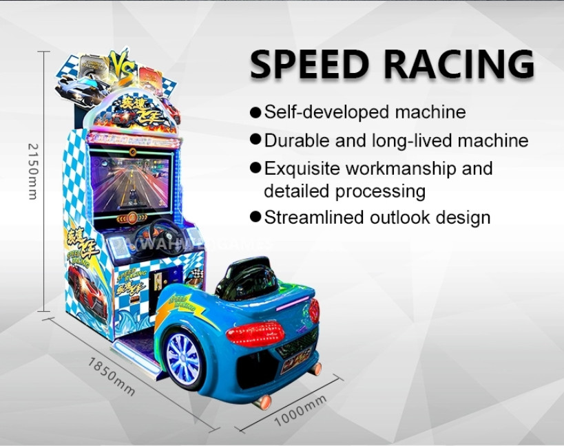 Speed Car Simulator Racing Game Machine , One Player Driving Arcade Machine