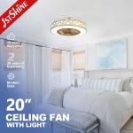 Low Ceiling 1stshine LED Ceiling Fan with Hidden Blades and Product Weight（kg） 4