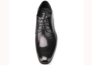 Quality Soft Leather Flat Suede Derby Shoes , Men Formal Dress Shoes Black / Brown wholesale
