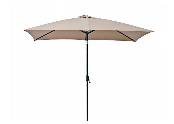 Steel Frame Sun Garden Parasol Outdoor Furniture Wind Resistant Customized Logo