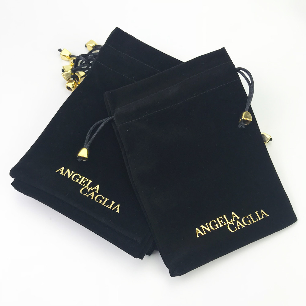 Soft Black 10x15cm Dice Packing Dust Drawstring Bag