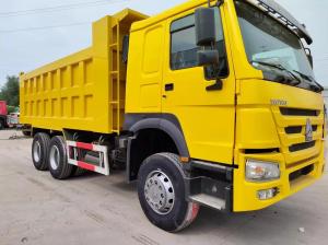 Quality Manual Transmission Type Sinotruk HOWO Dumper Truck 10 Wheeler Yellow Color Tipping Truck wholesale