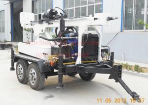 Quality Hydraulic Rotation Water Well Drilling Equipment With 4 Wheel Trailer Mounted wholesale
