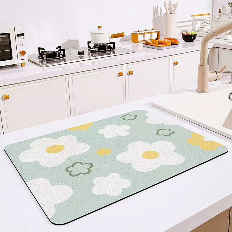 Southwestern Design Style Custom Polyester Dish Matting for Easy Cleaning and Quick Drying