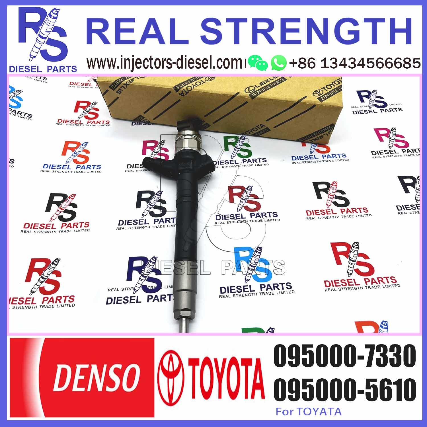 1AD-FTV 095000-7330 common rail injector 095000 7330 diesel nozzle injector 0950007330 for Toyota RAV4 2.0 D