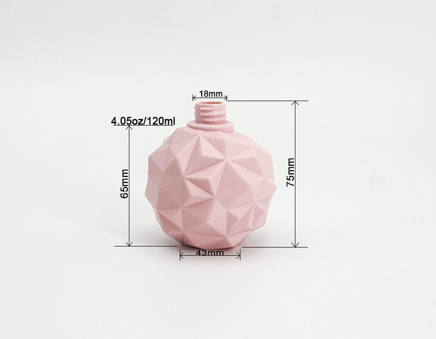 Pink Perfume 75mm 120ml Plastic Cosmetic Lotion Bottle