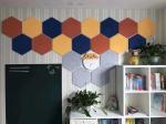 9mm 12mm Polyester fiber felt Hexagonal Acoustic Panels Sound Absorption