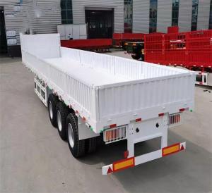 Quality 1310mm Wheel Base 7.5t Grade Drop Side Semi Trailer for Heavy Bulk Cargo Transport wholesale
