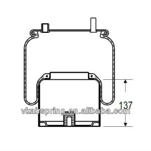 Quality DAF 0392022 887MK1 Rubber Air Shock Absorber/ Air Ride Suspension System Air Spring W01-M58-8683 wholesale