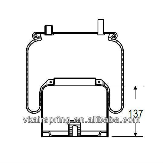 DAF 0392022 887MK1 Rubber Air Shock Absorber/ Air Ride Suspension System Air
