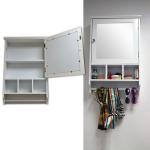 MDF Panel OEM Wall Mounted Antique Mirror Cabinet 5 Wood Compartment