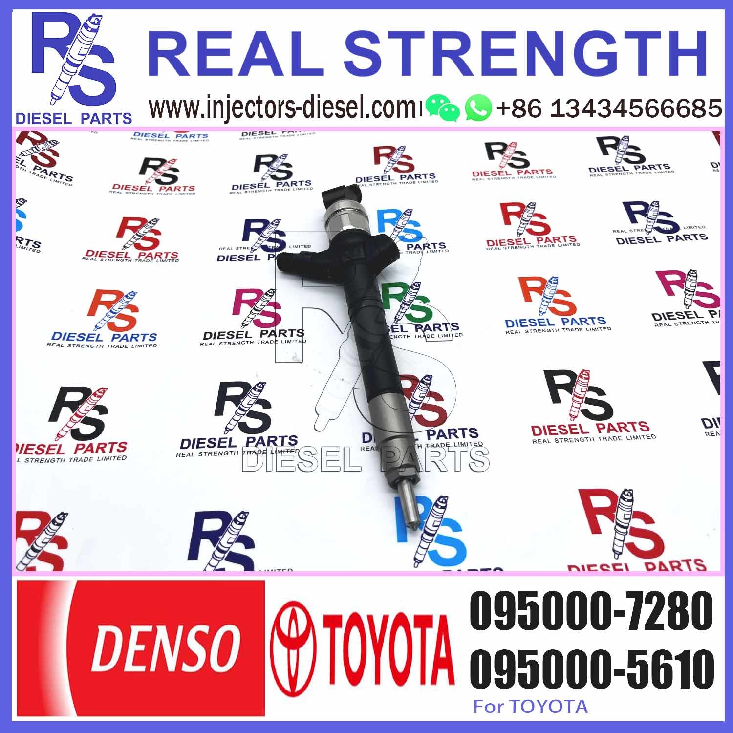 Diesel Common Rail Fuel Injector 095000-7640 095000-7630 095000-7280 095000-7270 for TOYO-TA 23670-0R170 23670-09290