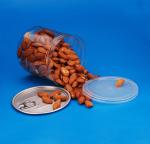 Transparent Clear PET Jars , Aluminium Cover Ball Plastic Storage Caps