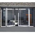 4-12mm Double Glazing Aluminum Pivot Door with Clear Glass and Stainless Steel