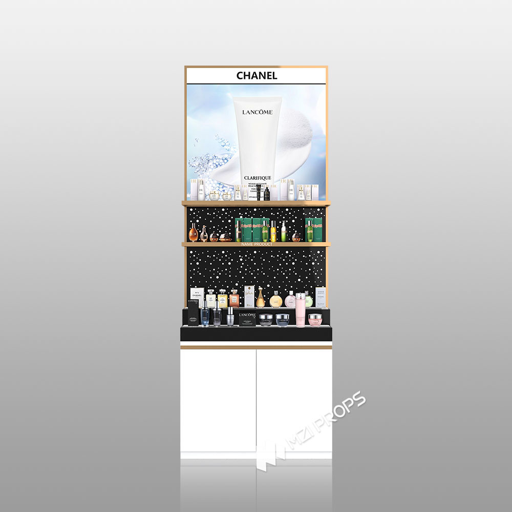 TJiS-B1-1 Multi-Directional Lighting System Skincare Display Cabinet for Airports