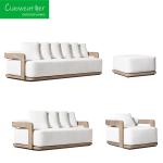 Modern Design Style Wooden Sofa Set Waterproof Cushion Included for Hotel Luxury