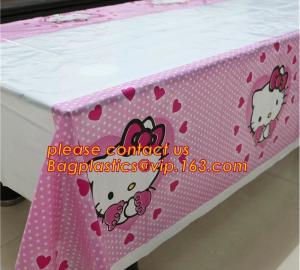 Quality Hello Kitty Party Supplies Plastic Tablecloth kids Birthday Decoration Baby Shower For Kids Girls, 1pcs spiderman theme wholesale