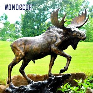 Quality Cast Moose Custom Bronze Sculpture Metal Animal Handicrafts wholesale