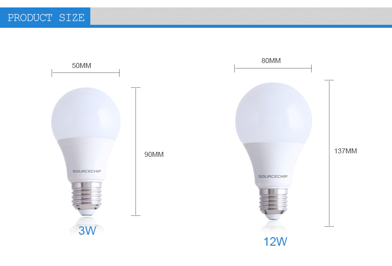 AC100~240V 5w led bulb e27 led bulb manufacturers