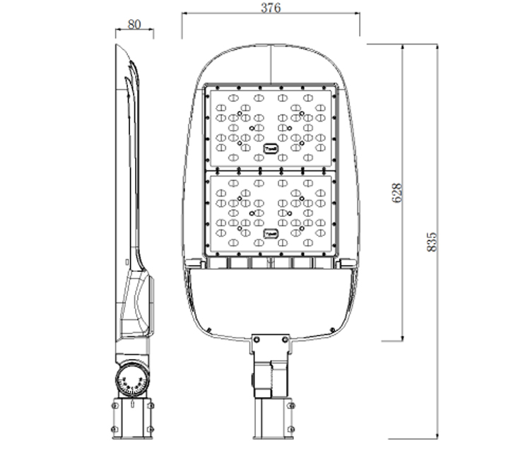 Lighting and Circuitry Design LED Street Light IP65 Waterproof for Outdoor Road Lamp