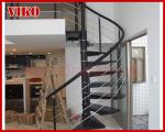 Spiral StaircaseVH31S Tread Beech Aluminum Spiral Stainless Steel Stair Curved