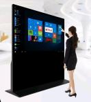 Black 43in Floor Standing Digital Signage 43 Inch 500 Nits Outdoor Advertising