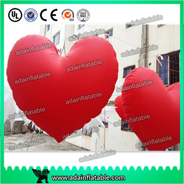 Valentine's Day Decoration Red Inflatable Heart With LED Light For Club Hanging