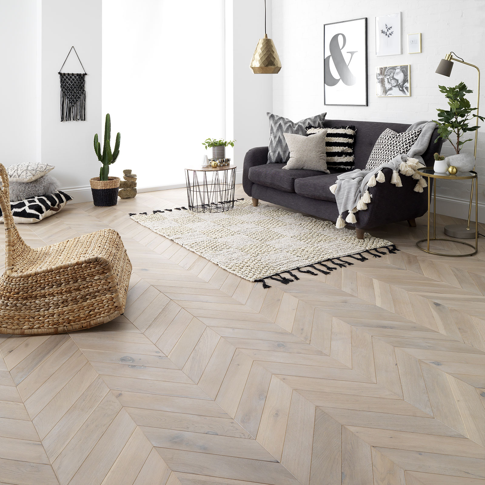 Modern Design Style Herringbone Engineered Wood Flooring Natural Beauty and Durability