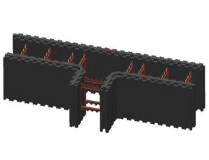 Quality Black Insulated Concrete Forms Straight Board 90 Corner T Shape Icfs Wall Build Blocks wholesale