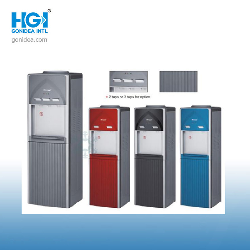3 Tap Stainless Steel Hot Warm Cold Water Dispenser With Storage Cabinet