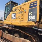 excavator used komatsu PC850 excavator change rock arm crushing hammer Komatsu