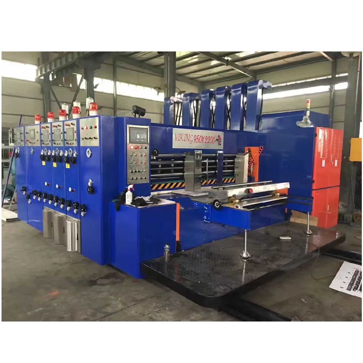 1800 KG Automatic Flexo 4 Color Printer Slotter And Die Cutter Corrugated Board Printing Machine