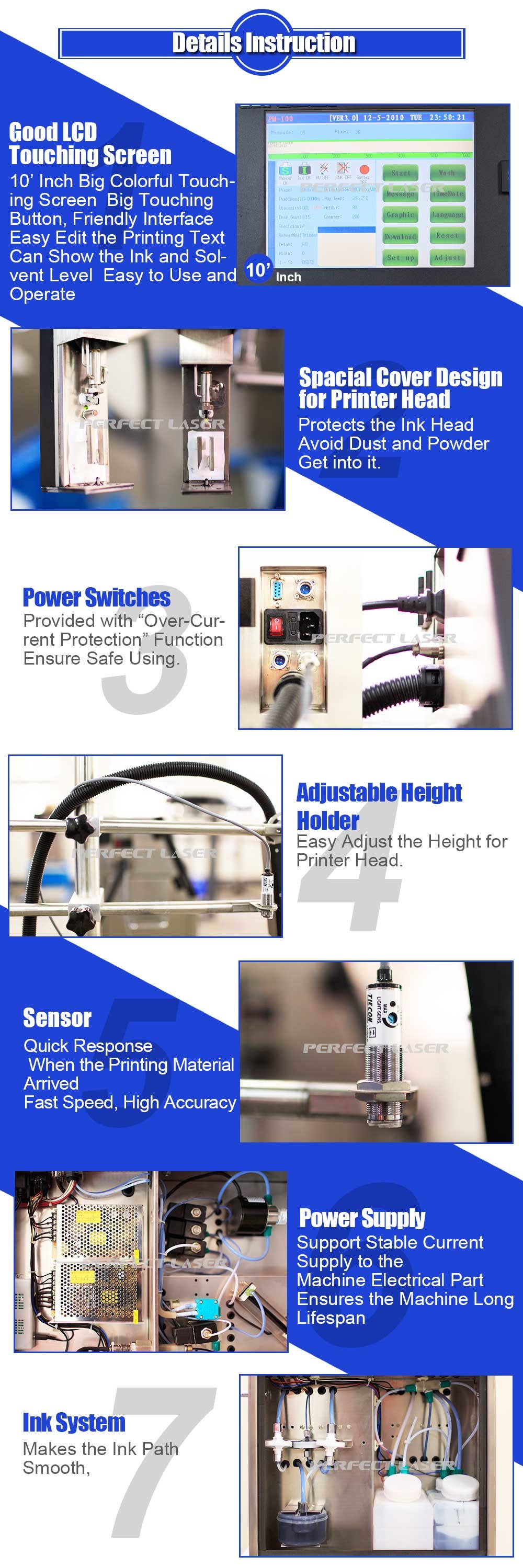 Small Character Coding Industrial Inkjet Printer High Degree Automation