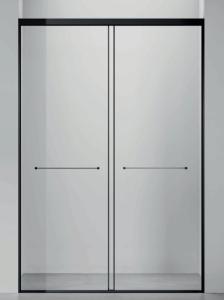 Quality Stainless Steel,Bathroom Shower Room,Double Sliding Door,Matt Black wholesale