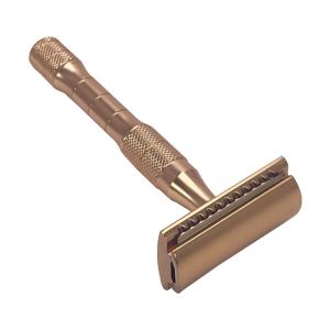 Quality Stainless Steel Hair Shaving Razor Rose Gold Safety Double Sided Design wholesale