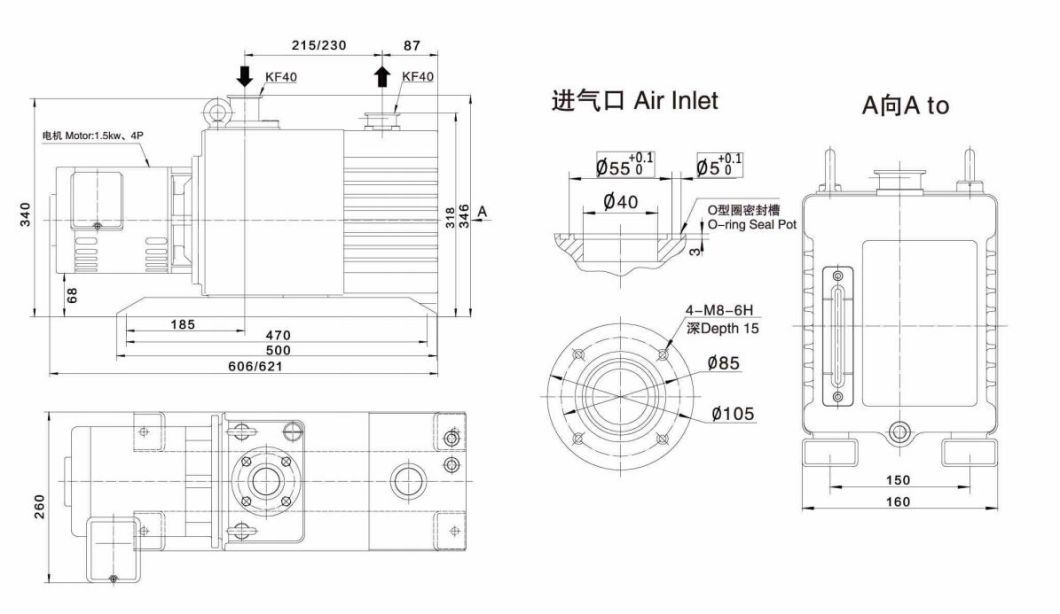 Direct Drive Rotary Vane Vacuum Pump
