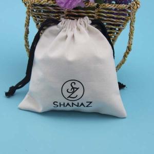 Quality Natural Fabric Cotton Storage Bag For Candy Long Drawstring Cord Eco Friendly wholesale