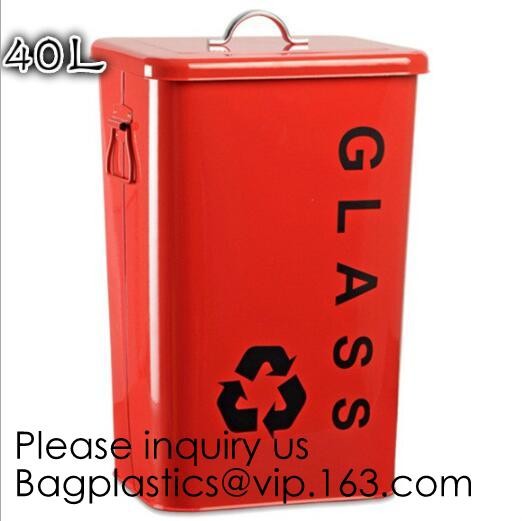 Zinc Plated Waste Bin with 25L 35L 45L 55L 65L 75L 100L, Tin Embossed Rubbish Bin Rome Living Room Bedroom Kitchen Toile